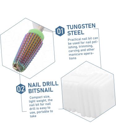 Healeved Nail Drill Bit Manicure Tools Manicure Nail Bits Nail Art Drill Bits Manicure Art Drill Bits Nail Bits for Women Manicure Drill Bits Accessories Tungsten Steel Women's Acrylic 4.4x1.2cm As Shown - Buy Online on SooperMarket.com