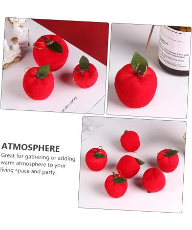 Zerodeko 18pcs Christmas Apple Pendant Xmas Party Supplies Fruit Xmas Ornaments Christmas Tree Fruit Decorations Christmas Tree Ornaments Home Decorations Party Bag Fabric 6cm Red - Buy Online on SooperMarket.com