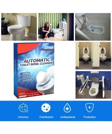 12PCS Box Toilet Cleaning Tablets Toilet Cleaners with Bleach Slow Releasing for Bathroom Toilet Tank - Buy Online on SooperMarket.com