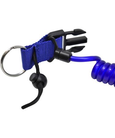 Scuba Choice Shark Coil Lanyard with Steel Snap & Quick Release Buckle - Blue - Buy Online on SooperMarket.com
