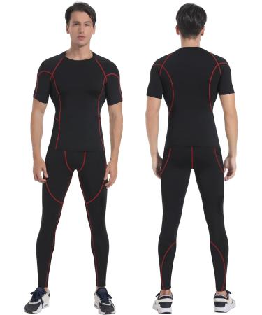Milin Naco Men's Compression Pants 3-Pack - Black Athletic Sports Leggings - Buy Online on SooperMarket.com