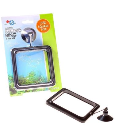 Fish Feeding Square Aquarium Fish Tank Ring Feeder Floating Food Circle 10cm