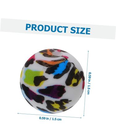 EXCEART 100 Pcs Leopard Print Silicone Bead Set for Pacifier Chain - Baby Safe - 1.5X1.5X1.5CM - Buy Online on SooperMarket.com