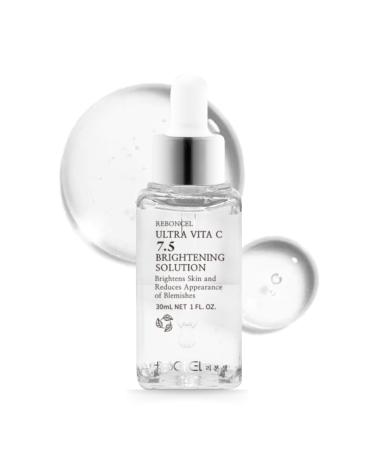 Pure Vita C 7.5 Brightening Oil Serum for beginners sensitive skin with Vitamin C Korean Glass Radiant Skin Face Serum (1 Fl Oz 30mL)