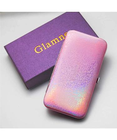 Glamne Manicure Pedicure Set Tools Professional Stainless Steel Nail Care Kits with Holographic Travel Case(Pink) - Buy Online on SooperMarket.com