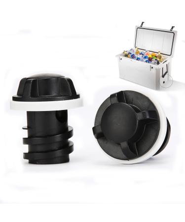 2 Pcs Cooler Drain Plug for Yeti Cooler Plug Replacement Accessories for Yeti, Cooler Wheels Compatible with Yeti's Line of Roadie, Tundra, and Tank Coolers Fit ORCA Coolers black