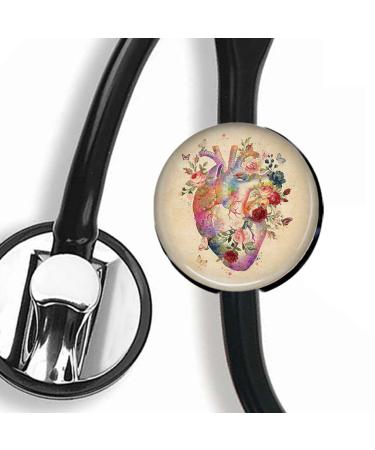 Heart Stethoscope Tag Personalized Nurse Doctor Stethoscope ID Tag Customized Medical Stethoscope Name Tag