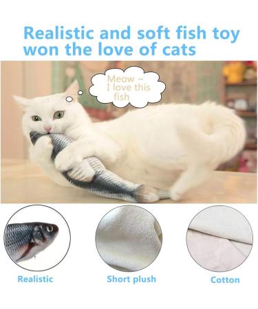 Floppy Fish Cat Toy - Interactive Catnip Toy for Indoor Cats | Realistic Plush Simulation, Washable, Perfect for Biting and Kicking | Grass Carp Design - Buy Online on SooperMarket.com