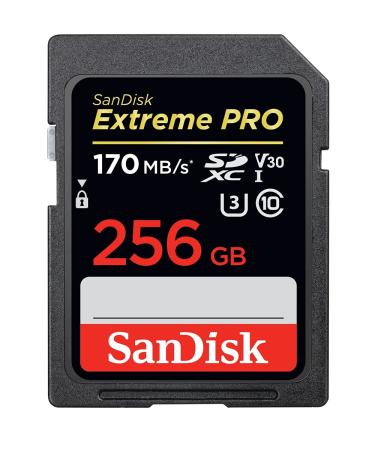 SanDisk 256GB Extreme PRO SDXC UHS-I Card - C10, U3, V30, 4K UHD, SD Card - SDSDXXY-256G-GN4IN 256GB Card Only