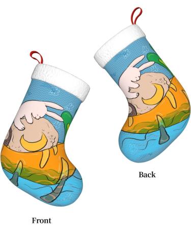 YYHHAOFA Sunflower Seeds and Rabbits Prints Christmas Decorative Stockings : Soft Light and Tactile Suitable for Christmas Halloween - Buy Online on SooperMarket.com