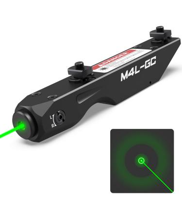 Votatu M4L-GC Circle Dot Green Laser Sight Compatible with M-Lok Rail Surface, Ultra Low-Profile Tactical Rifle Laser Sight with Strobe Function Magnetic Rechargeable