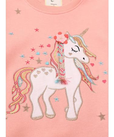 Girls Unicorn Sweatshirt | Kids Cotton Top | Long Sleeve Pullover | Age 1-12 Years - Buy Online on SooperMarket.com