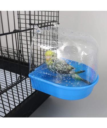 2 Pcs Parrot Bath Boxes - Small Bird Bath for Cage - Pet Birds Bathtub - Blue and Pink Canary Accessories - Buy Online on SooperMarket.com