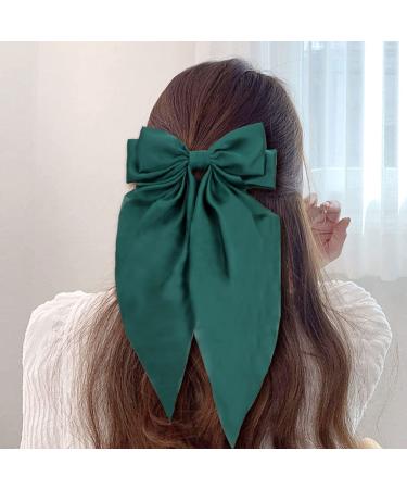 8 Pack Oversized Satin Ribbon Hair Bows for Women - White, Pink, Red, Blue, Black - Hair Accessories - Buy Online on SooperMarket.com