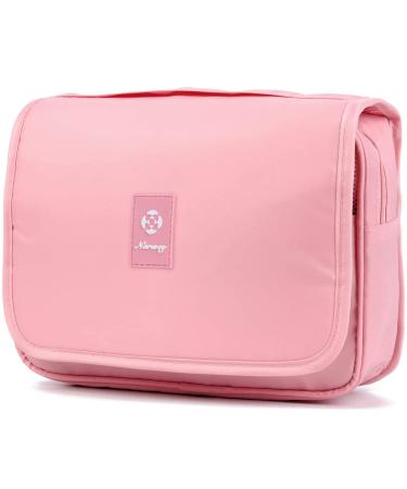 Travel Hanging Toiletry Wash Bag Makeup Cosmetic Organizer for Women Waterproof (Pink)