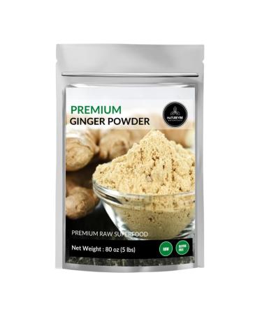 Naturevibe Botanicals Premium Organic Ginger Root Powder (5lb), Zingiber officinale Roscoe | Keto Friendly | Non-GMO and Gluten Free 5 Pound (Pack of 1)