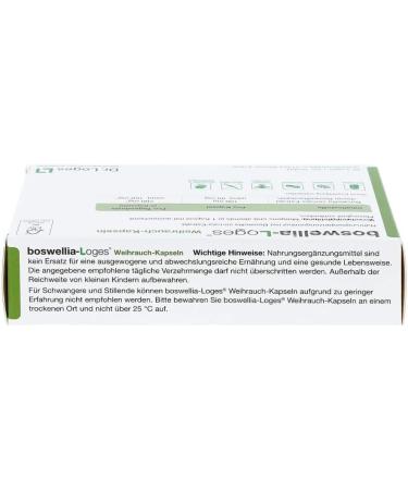 Buy BOSWELLIA-LOGES Frankincense Capsules - 60 Pieces (58.6g) for Natural Inflammation Relief | Fast International Shipping - Buy Online on SooperMarket.com