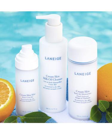 LANEIGE Cream Skin Milk Oil Cleanser - Soothe, Purify, & Melt Away SPF & Makeup - 6.7 fl. oz - Buy Online on SooperMarket.com
