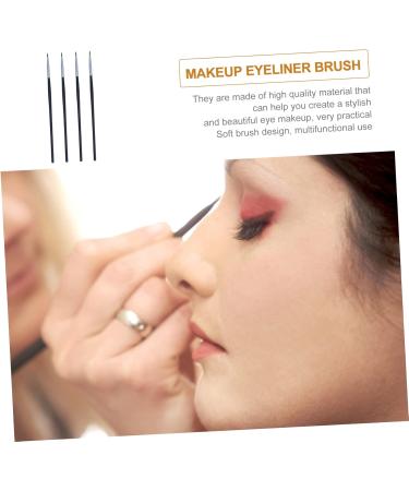 Healeved 4pcs Fine Eyeliner Brush Eyebrow Liner Brush Eyeshadow Cosmetic Eye Wand Lip Liner Fiber - Buy Online on SooperMarket.com