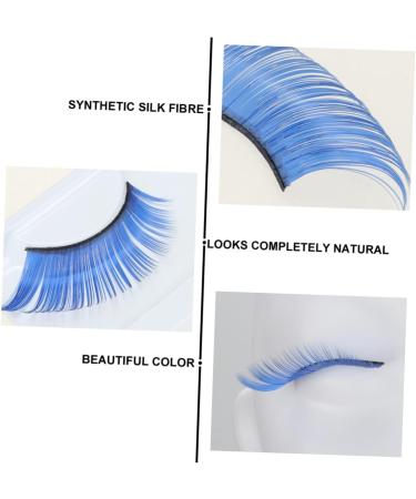 HAPINARY 2 Pairs Blue Long Eyelashes Halloween Eyelash Long Thick Eyelashes False Eyelashes Extension Dramatic Masquerade Party Eyelashes Fake Eyelashes Women Eyelashes - Buy Online on SooperMarket.com