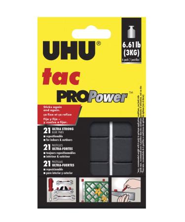 UHU Tac PROPower  2.1 oz (50g)  21 pads (48680)  Black