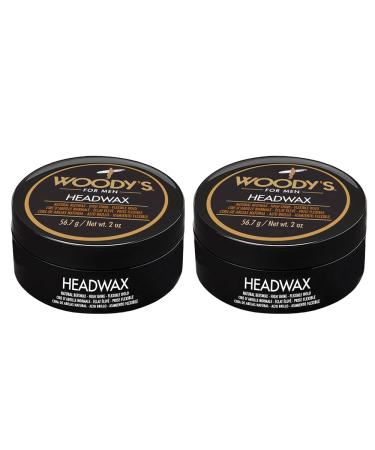 Woody's Headwax Styling Pomade for Men - Natural - Pack of 2 - 2 Oz.
