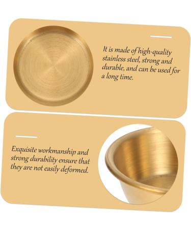 IMIKEYA Spice Dish 8 Pcs Stainless Steel Sauce Dish Multipurpose Can Stainless Steel Dessert Dishes 7X7X2.5cmx2pcs Goldenx2pcs - Buy Online on SooperMarket.com