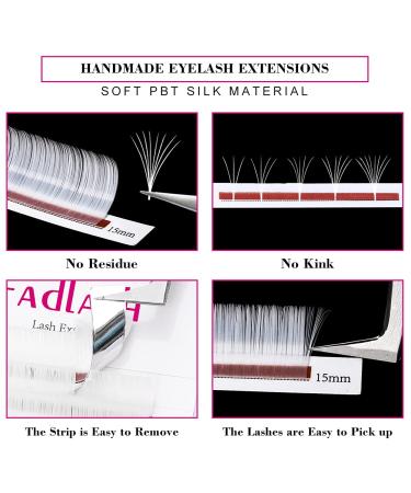 Easy Fan Blooming Volume Lash Extensions - 0.07 D-Curl Color Lashes (White) 15-20mm - Buy Online on SooperMarket.com