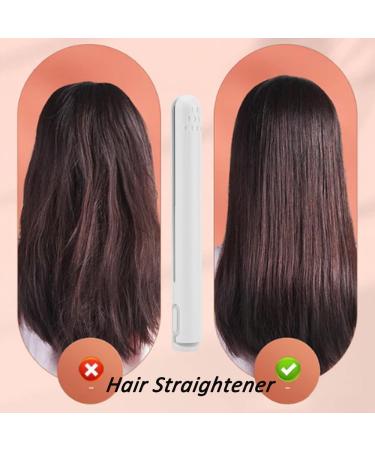 Portrayi Mini Dual-Purpose Curling Iron - 2-in-1 Ceramic Hair Curler & Straightener | Portable Cordless Travel Tool for All Hair Types (Pink - Buy Online on SooperMarket.com