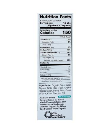 Namaste Foods Organic Yellow Cake Mix - Gluten-Free, 12 oz | Delicious & Easy Baking - Buy Online on SooperMarket.com