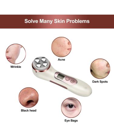 5 in 1 High Frequency Facial Machine | Rechargeable Microcurrent Wand for Facial Massage - Buy Online on SooperMarket.com
