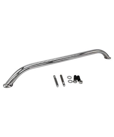 MARINE CITY 304 Grade Stainless Steel Handrail Grab Rail Handle with Double End Studs 18 Inches for Marines Boats Yachts Kayaks (Pack of 1)