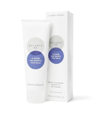 Balance Me Cleanse & Smooth Face Balm - 100% Natural & Vegan Hot Cloth Cleanser for All Skin Types | Removes Makeup & Exfoliates with Arctic Cloudberry & Rosehip | 4.2 Fl Oz Made in UK - Buy Online on SooperMarket.com