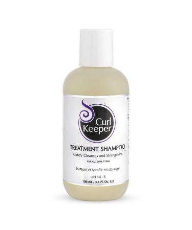 Curl Keeper Treatment Shampoo for Curly Hair 3 Fl Oz - Daily Shampoo Gently Cleanses Strengthens & Restores All Curl Types - Sulfate-Free Formula.
