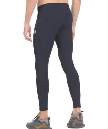 PIQIDIG Men's Workout Leggings Yoga Pants with Pockets | XX-Large Dark Grey - Buy Online on SooperMarket.com