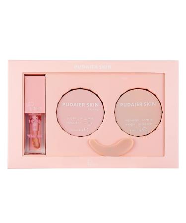Lip Care Kit, Hydrating Lip Glow Oil, Moisturizing Lip Mask, Exfoliating Lip Scrub, 3 Pcs Lip Care Plumping Makeup Set for Shiny and Nourishing Lips, Dry Lips Treatment