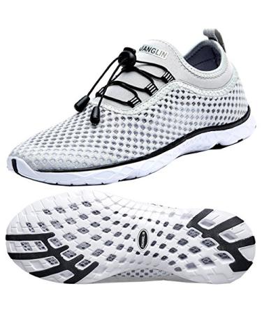 Zhuanglin Women's Quick Drying Aqua Water Shoes Casual Walking Shoes 8 A-lightgrey