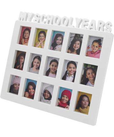 School Years Collage Frame for K-12 Graduation Photos - Holds 15 Pictures (White) - Buy Online on SooperMarket.com
