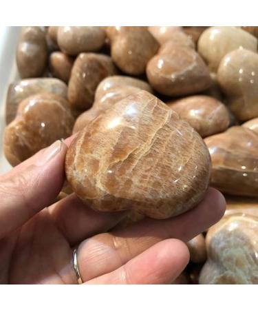 Home Natural Orange Moonstone Heart Stone Specimen Spiritual Crystal Ornament 1pcs Full of Texture (Size : 200-250g) - Buy Online on SooperMarket.com