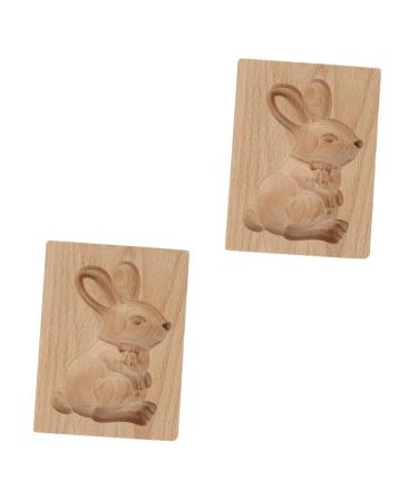 DECHOUS 2 Pcs Biscuit Mold Biscuits Decor Ice Cube Baking Stamp Rectangle Cookie Cookie Stamp Cookie Making Tool Biscuit Baking Mold Kitchen Cookie Mold Log Making Tools