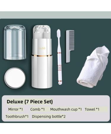 TSA Approved Portable Travel Washing Cup - 8-in-1 Design with Toothbrush Comb Mirror Towel & Toothpaste Storage for Easy Carry | International Shipping - Buy Online on SooperMarket.com