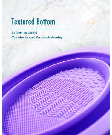 Freetune Foldable Shaving Bowl - Silicone Rubber Pocket Size Durable & Flexible - Ideal for Travel in Violet - Buy Online on SooperMarket.com