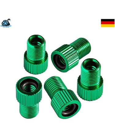 Eva Shop Bicycle 5 Set Valard Adapter - Aluminum Auto Valve Cap for MTB & E-Bikes - German Quality Shipping Worldwide - Buy Online on SooperMarket.com