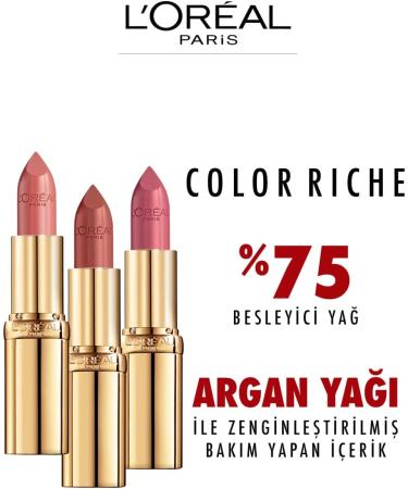 L'Oreal Paris Color Riche Satin Lipstick Maison Marais 125 Red Soft And Ultra Hydrating Red 1 count (Pack of 1) - Buy Online on SooperMarket.com