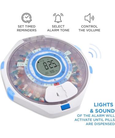 FYOBOT WiFi Automatic Pill Dispenser 28-Day Organizer Adjustable Light/Sound Alarms for Prescriptions 1 PCS - Buy Online on SooperMarket.com