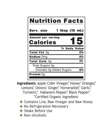 Amazon Exclusive: Shire City Herbals Fire Cider Tonic 16 oz - Wildflower Honey, Apple Cider Vinegar, Organic Raw Ingredients - Paleo, Keto, Whole 30 Approved - Buy Online on SooperMarket.com