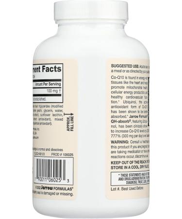 QH-Absorb 100 mg Max Absorption - CoQ10 Ubiquinol - Up to 120 Servings (Softgels) - Supports Mitochondrial Health Cellular Energy Production & Healthy Cardiovascular Function - Buy Online on SooperMarket.com