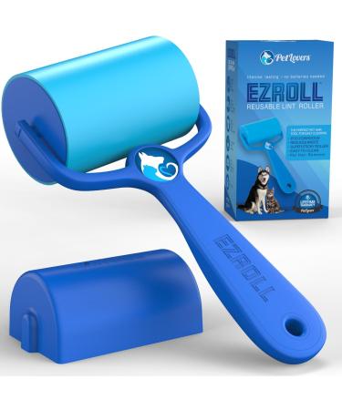 Petlovers Ezroll reusable lint roll- lifelong adhesive & multi-purpose-animal dust & lint remover for clothing upholstery & cars- sustainable washable & efficiently reusable lint roller