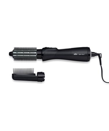 Braun Satin Hair 7 Warm air curling brush with IONTEC Technology including comb and brush attachment AS 720 black 1 piece (1 Pack) Single Warm air curling brush