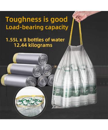 RTBQJ-At 12L Trash Bags with Handle - Tear-Resistant Liquid-Tight Opaque Garbage Bags + Fixing Tape (45x50cm 75 Pieces) - Ideal for International Shipping - Buy Online on SooperMarket.com